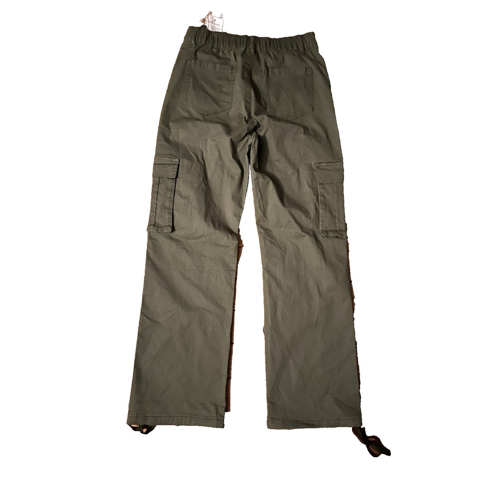 Zmpsiia Women's Size Medium Olive Wide Leg Cargo Pants NWT - Picture 2 of 2